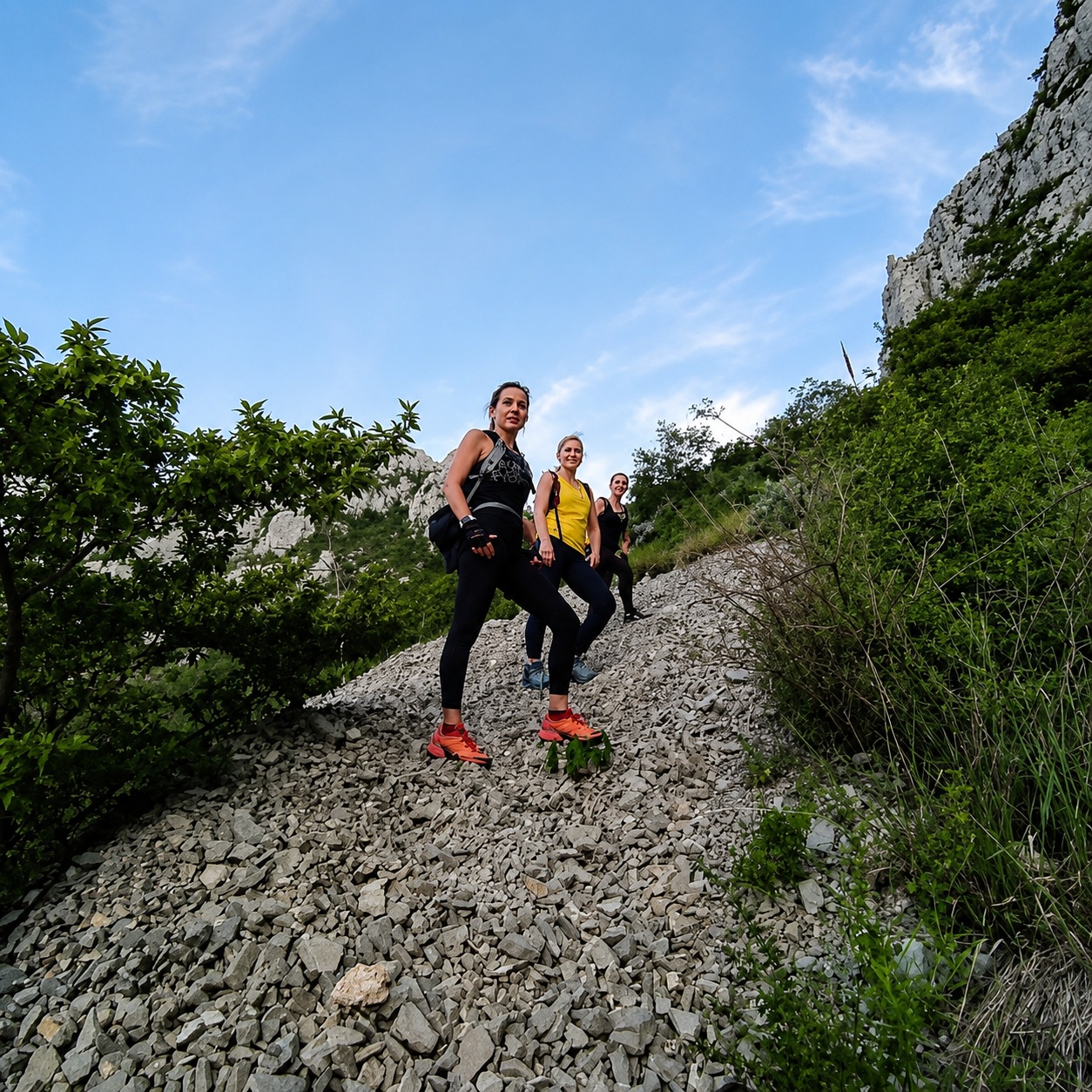 Paredes verticales de roca caliza en La Huasteca